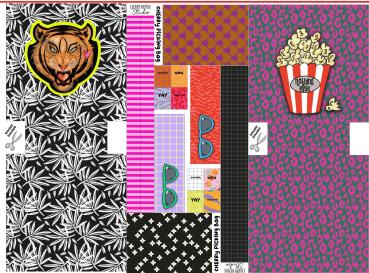 Nähset - Taschenset Panele 1 Tiger – Popcorn