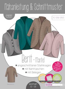 Papierschnittmuster Mantel Berit von ki-ba-doo