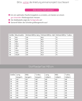 Schnittmuster Lilly - Kleid und Tunika