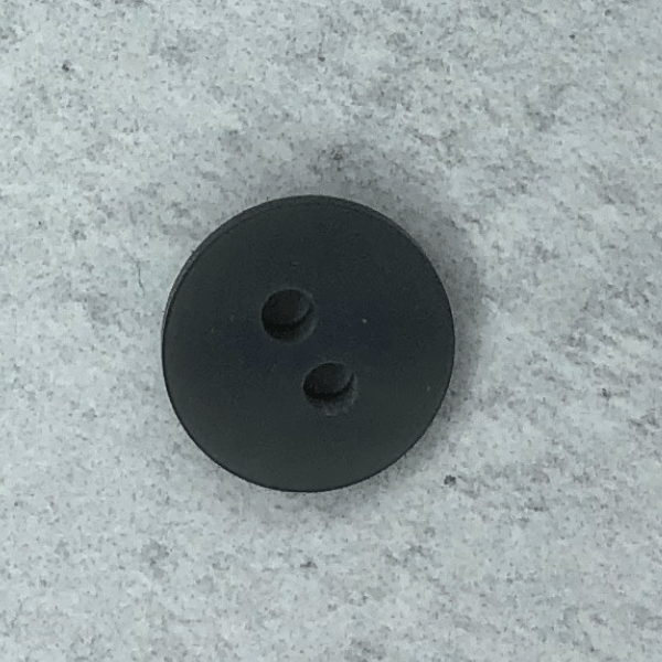 Blusenknopf - matt schimmernd -  13 mm - dunkelgrau