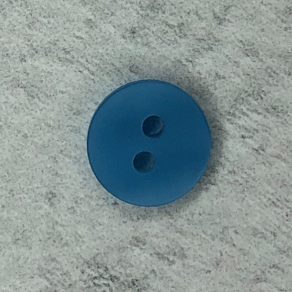 Blusenknopf - matt schimmernd -  13 mm - hellblau