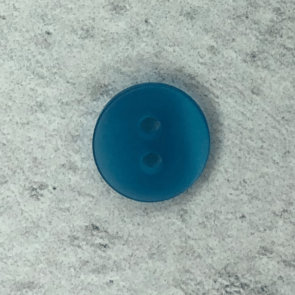 Blusenknopf - matt schimmernd -  13 mm - türkis