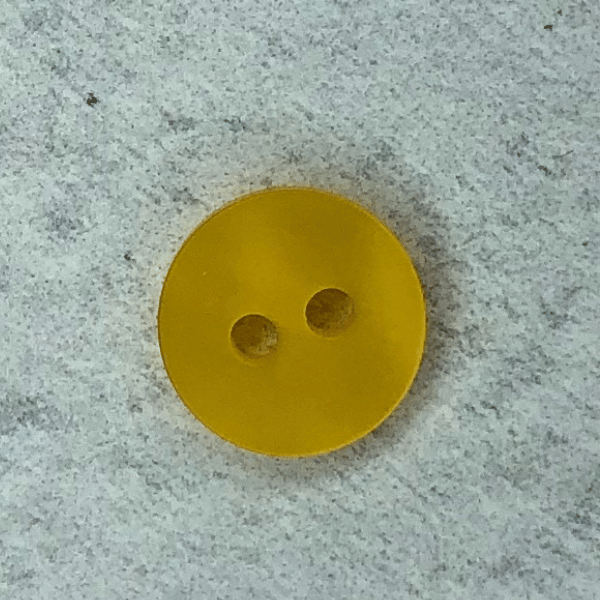 Blusenknopf - matt schimmernd -  13 mm - gelb
