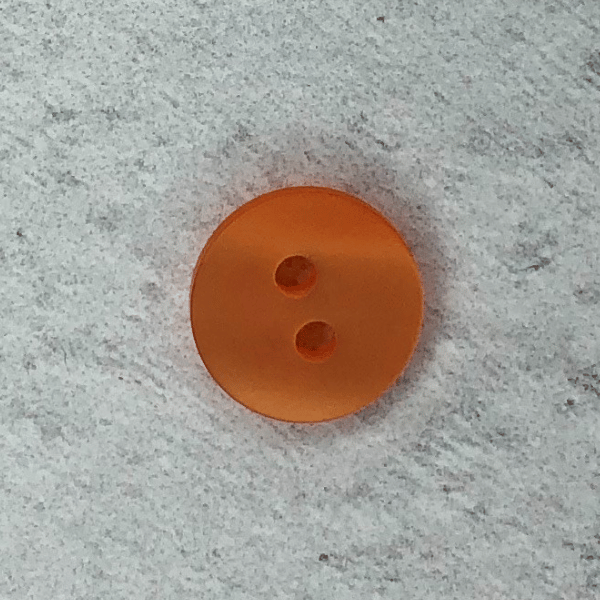 Blusenknopf - matt schimmernd -  13 mm - orange
