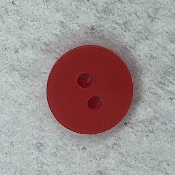 Blusenknopf - matt schimmernd -  13 mm - rot