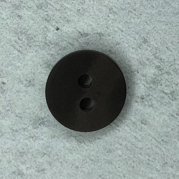 Blusenknopf - matt schimmernd -  13 mm - dunkelbraun