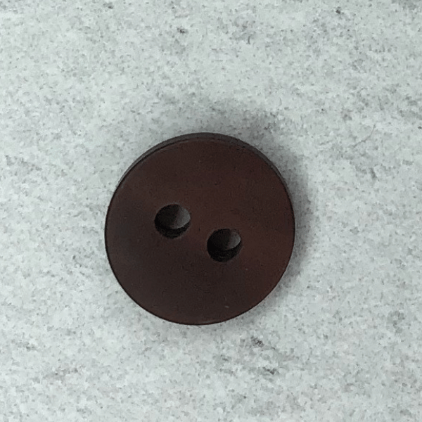 Blusenknopf - matt schimmernd -  13 mm - mittelbraun