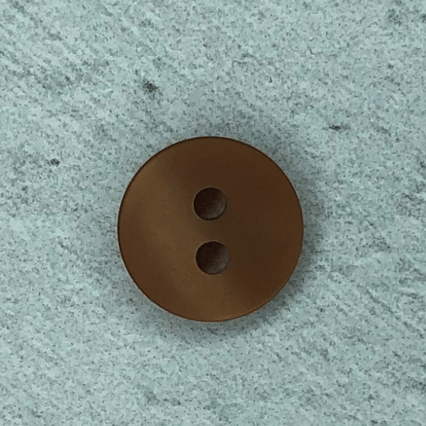 Blusenknopf - matt schimmernd -  13 mm - brandy