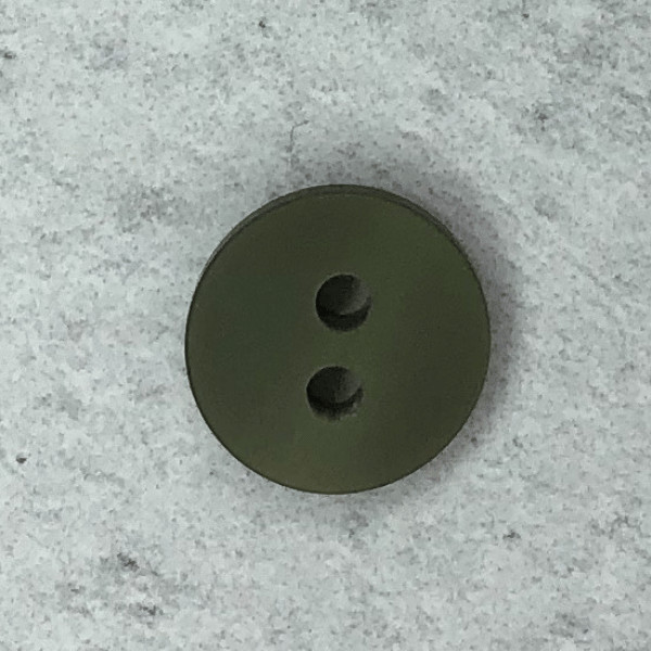 Blusenknopf - matt schimmernd - 13 mm - olive