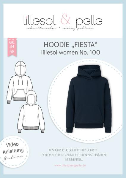 Papierschnittmuster Lillesol women No.100 Hoodie mit Kapuze & Bauchtasche