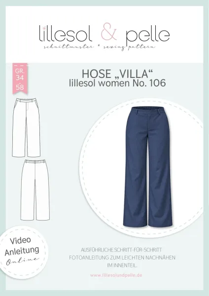 Papierschnittmuster Hose Villa Damen | lillesol women No.106