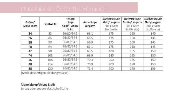 Papierschnittmuster Raglan-Kleid & Shirt lillesol women No. 19