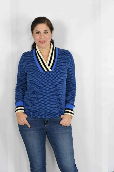Nähbeispiel Shirt mit V-Ausschntt lillesol women Nr. 24