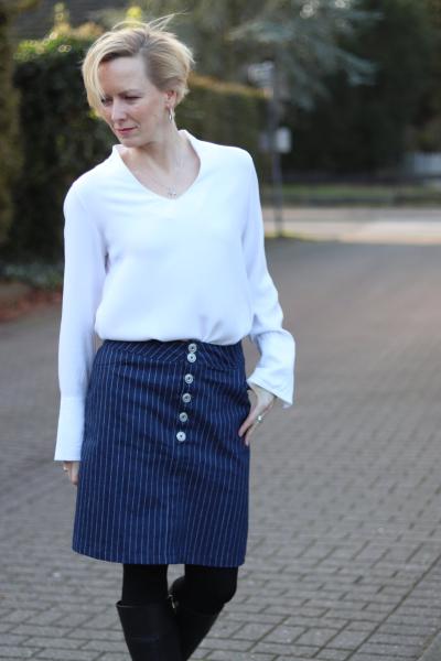Nähbeispiel Knopfrock lillesol women Nr. 40