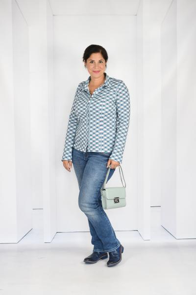 Nähbeispiel Jersey-Bluse Jeanna lillesol women No. 57