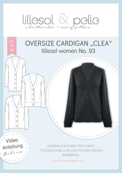 Papierschnittmuster Oversize Cardigan "Clea" 