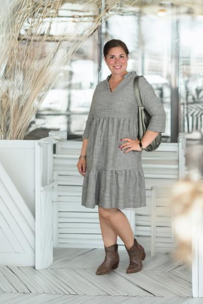 Nähbeispiel Papierschnittmuster Kleid Vela lillesol women No.96