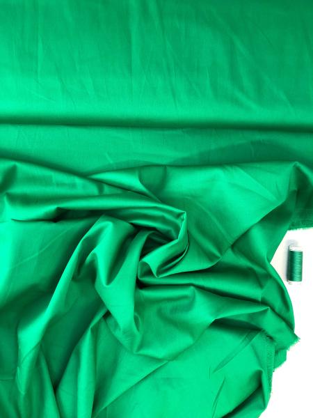 Baumwoll - Satin, uni, grün