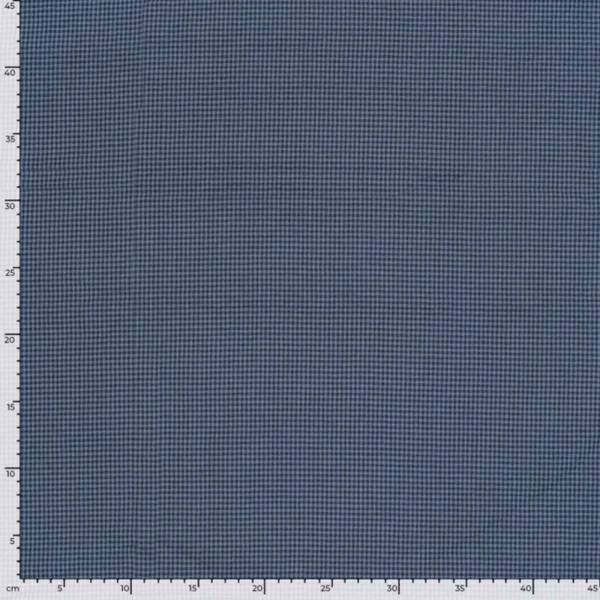 Seersucker Marine/Jeansblau kleines Karo – leichter Stoff