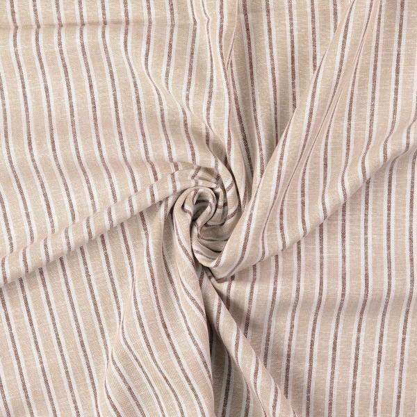 Viskose‑Leinen Stoff mit Streifen – leichter Stoff für Blusen, Kleider und Hosen