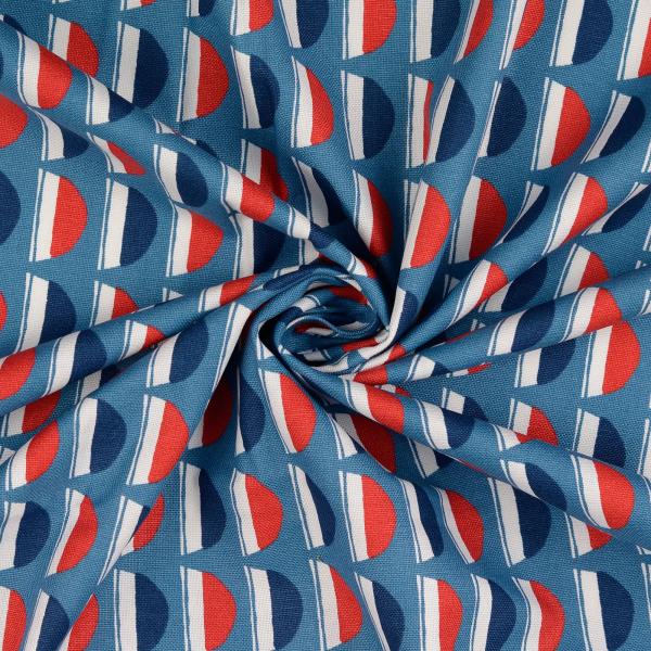 Canvas, jeansblau, gemustert