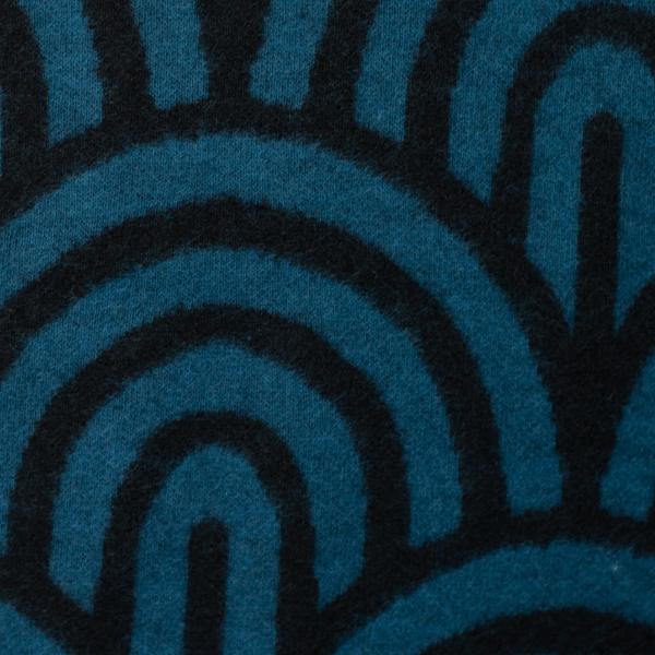 Baumwoll-Jacquard, Emily, petrol/schwarz