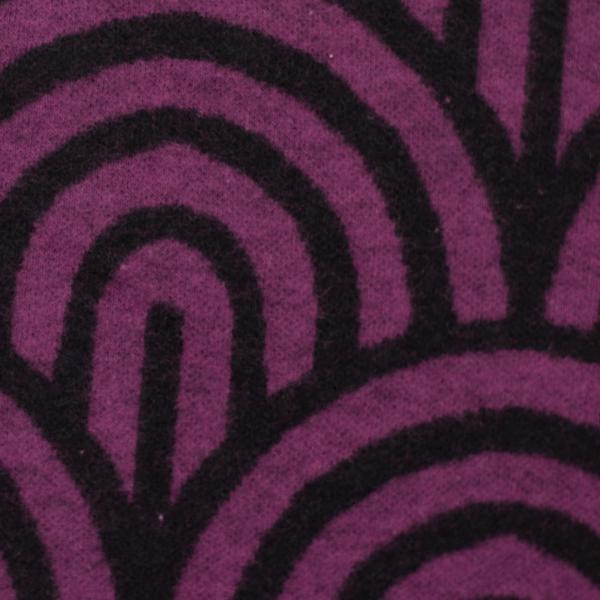 Baumwoll-Jacquard, Emliy, bordeaux/schwarz