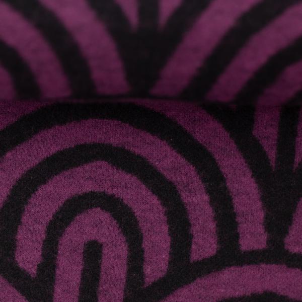 Baumwoll-Jacquard, Emliy, bordeaux/schwarz