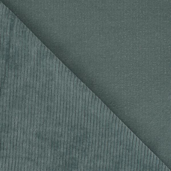 Cord-Jersey, uni, Dusty Green