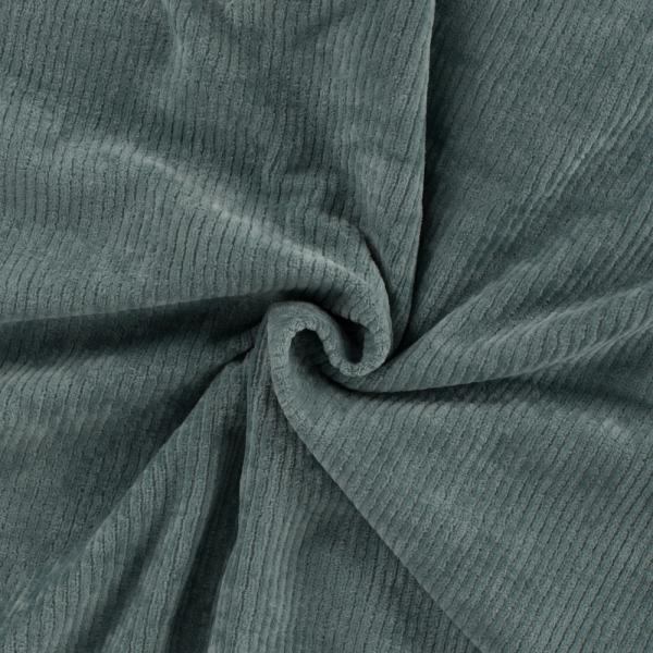 Cord-Jersey, uni, Dusty Green