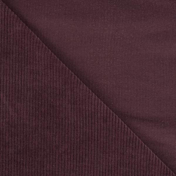 Cord-Jersey, uni, Mauve