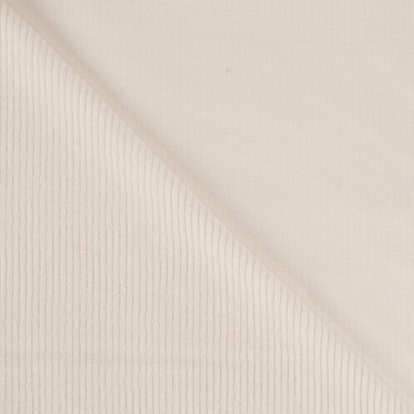 Cord-Jersey, uni, Ecru