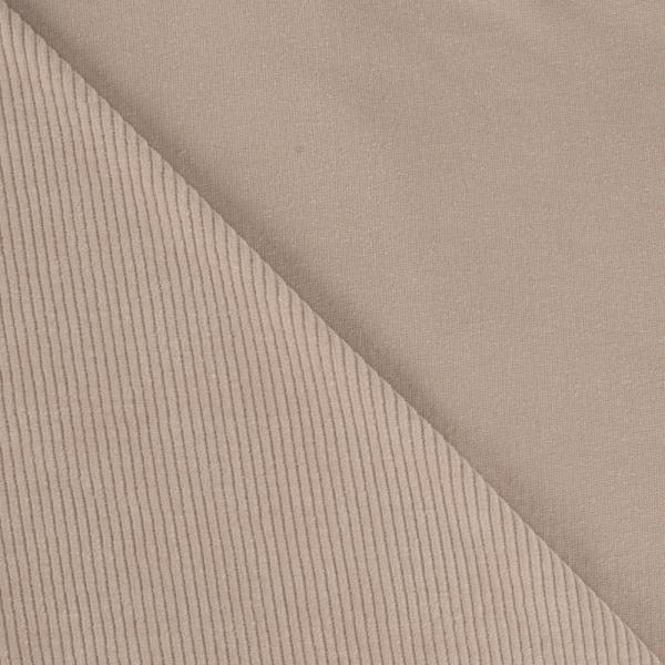 Cord-Jersey, uni, Sand 