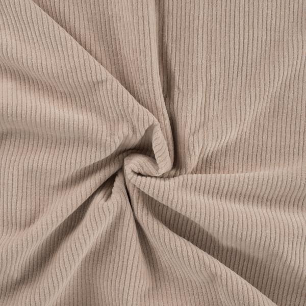 Cord-Jersey, uni, Sand 