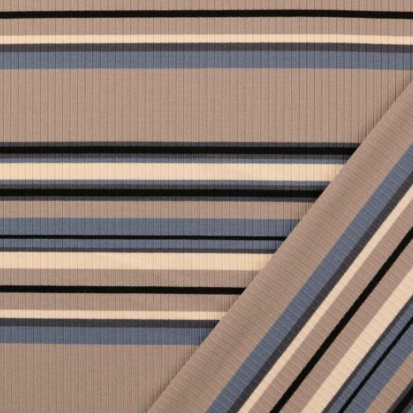 Heavy Knit Strickstoff ColorLine – Beige Natur Graublau Schwarz