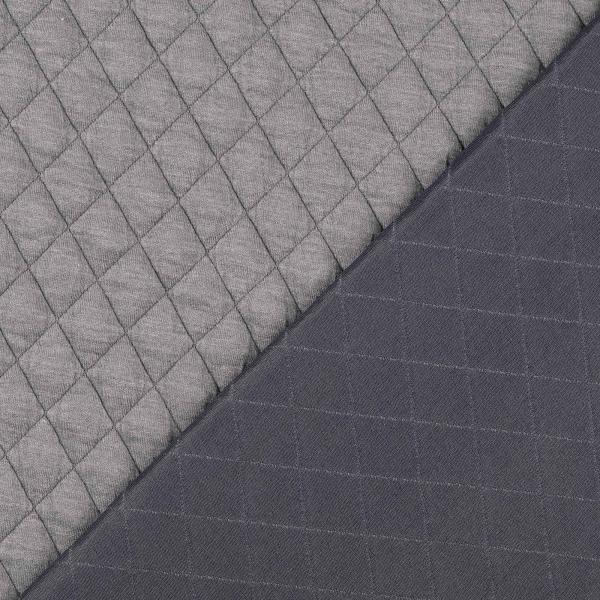 Vintage Jacquard Jersey mit Steppung, uni, melange, grau