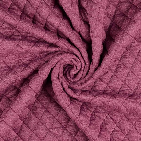 Vintage Jacquard Jersey mit Steppung, uni, melange, fuchsia