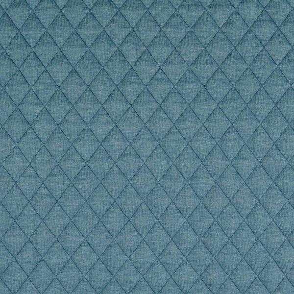 Vintage Jacquard Jersey mit Steppung, uni, melange, petrol