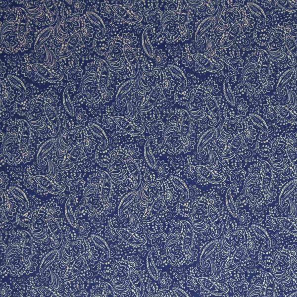 Leinen weiße Blüten auf Royalblau