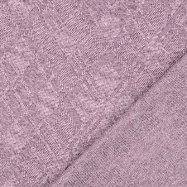 Viskose Strick-Jacquard, melange in Pflaume