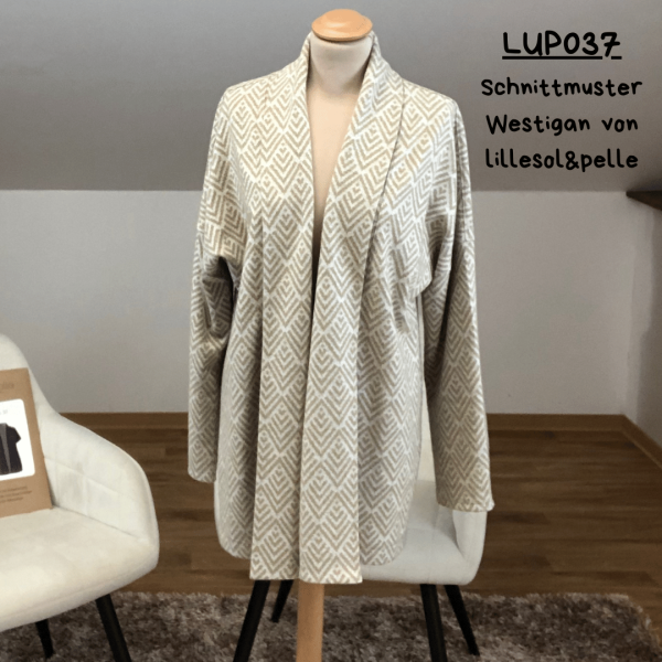 Nähbeispiel Interlock Jacquard in beige/natur