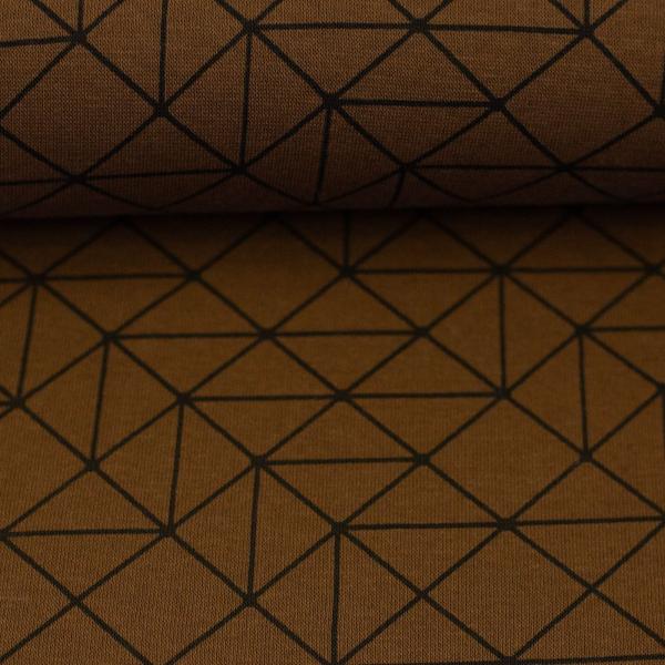 Aspen Linien – grafischer Kuschelsweat in Braun und Dunkelbraun