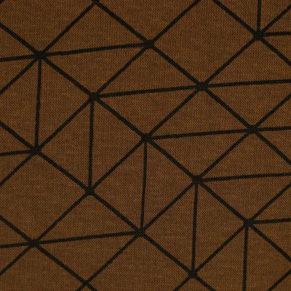Aspen Linien – grafischer Kuschelsweat in Braun und Dunkelbraun