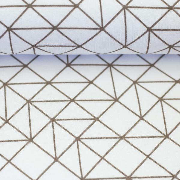 Aspen Linien – grafischer Kuschelsweat in Natur und Taupe