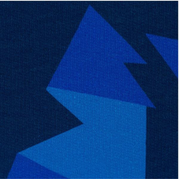 AAutumn Glow Blau – grafischer Kuschelsweat mit geometrischem Design