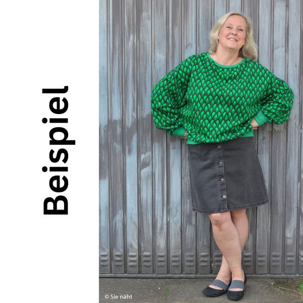 BeispielDavos Sweat Grün – Drachenschuppen Stoff angeraut, kuscheliger Baumwoll‑Sweat für Hoodies & Kostüme