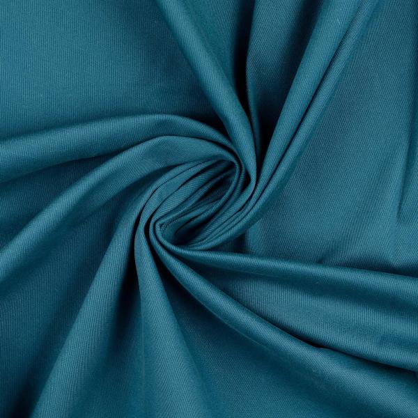 Baumwoll Twill Peach Effect, petrol