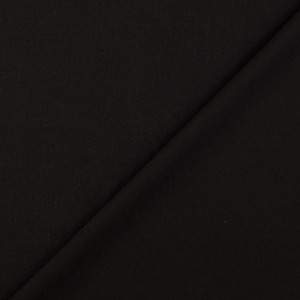 Woll-Twill, uni, schwarz