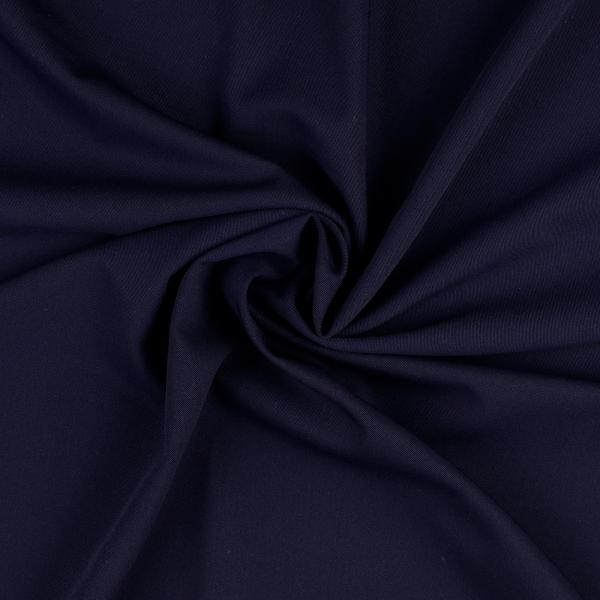 Woll-Twill, uni, marine