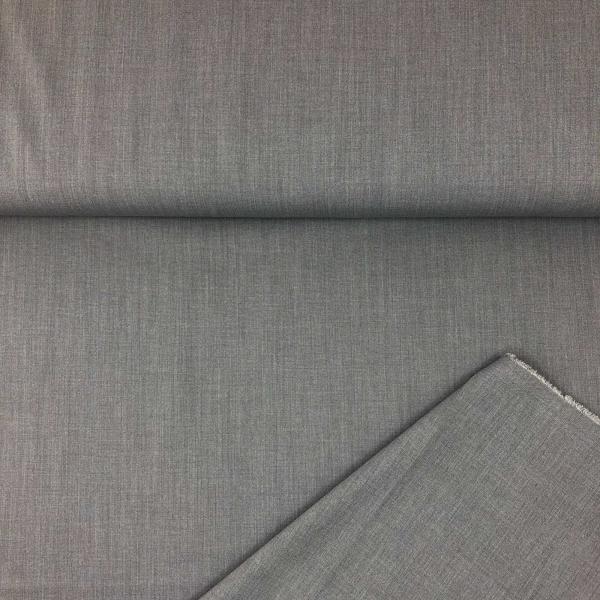 Woll-Twill, uni, hellgrau
